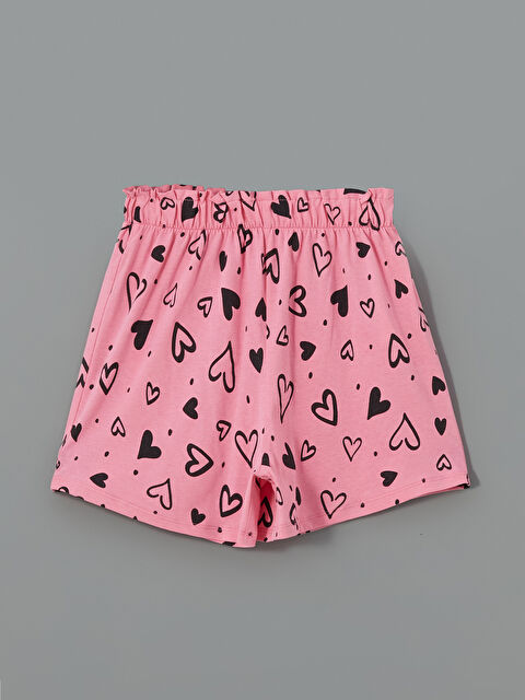 LCW Kids Beli Lastikli Baskılı Kız Çocuk Pijama Şort - S5CF96Z4-LT4