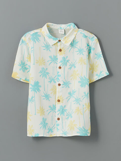 LCW Kids Baskılı Erkek Çocuk Poplin Gömlek - S5CG10Z1-LRA