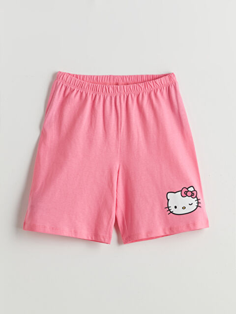 LCW Kids Beli Lastikli Hello Kitty Baskılı Kız Çocuk Pijama Şort - S5CI00Z4-QZ3