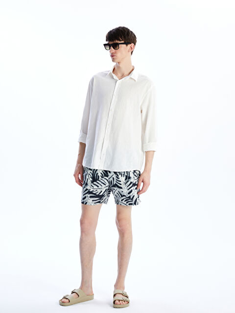 XSIDE Kısa Boy Desenli Erkek Deniz Şortu - S5CI19Z8-LQB