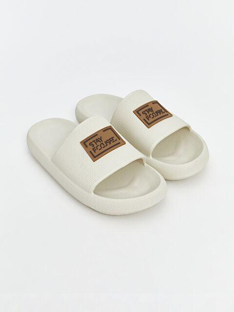 LCW STEPS Yazı Baskılı Erkek Terlik - S5CK47Z8-DXR