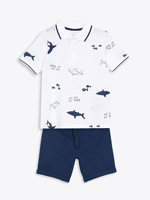 LCW Kids Printed Boys' T-Shirt and Shorts 2 Pack - S5CK72Z1-LRA