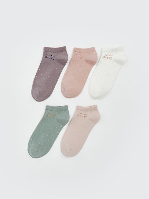 LCW DREAM Desenli Kadın Patik Çorap 5'li - S5CL98Z8-GJN