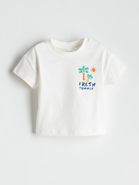 LCW baby Baskılı Bisiklet Yaka Erkek Bebek Tişört - S5CN51Z1-R9J