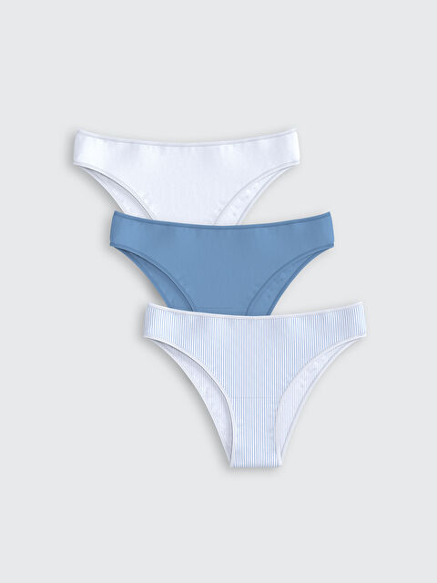 LCW DREAM Çizgili Brazilian Külot 3'lü - S5CN68Z8-LEN