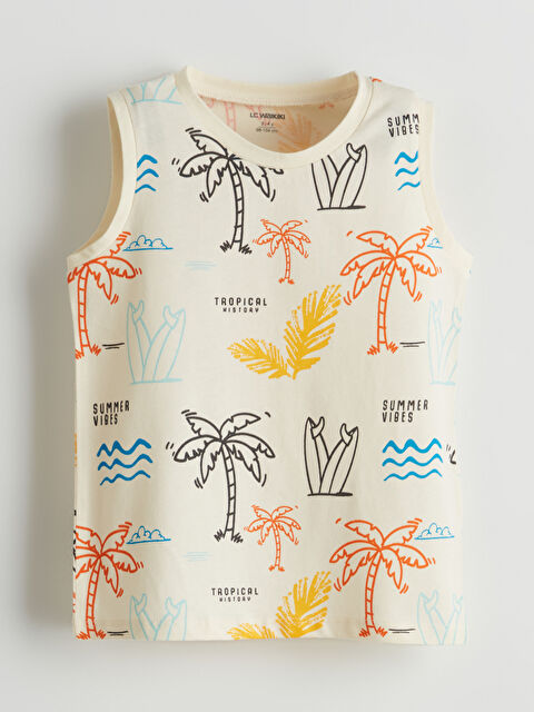 LCW Kids Bisiklet Yaka Baskılı Erkek Çocuk Atlet - S5CN69Z1-LQA