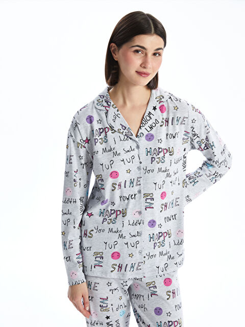 LCW Young Gömlek Yaka Desenli Kadın Pijama Takımı - S5CN85Z8-CT3