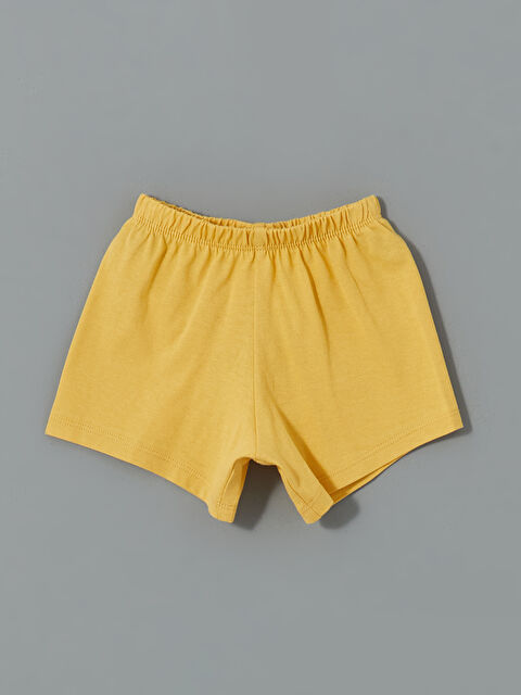 LCW baby Beli Lastikli Erkek Bebek Pijama Şort - S5CO09Z1-YSR