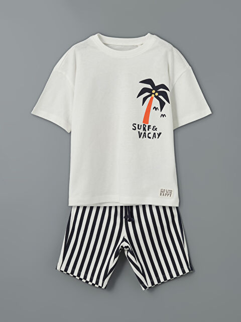 LCW Kids Printed Boys' T-Shirt and Shorts 2 Pack - S5CO21Z1-R9J