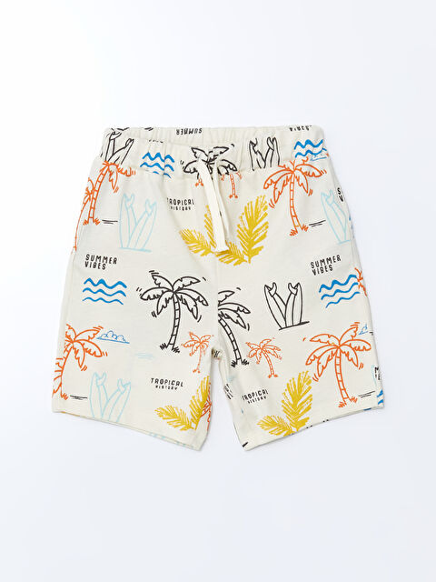 LCW Kids Beli Lastikli Baskılı Erkek Çocuk Şort - S5CO28Z1-LQA