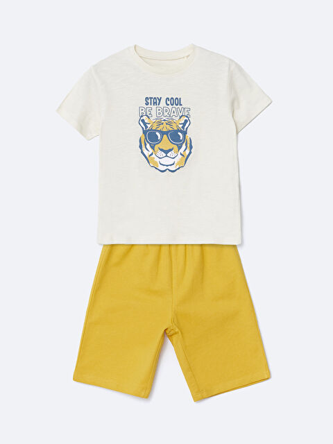 LCW Kids Majica i šorts sa otiskom za dečake, 2 komada - S5CO37Z1-QVK