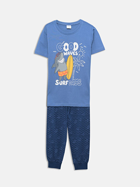 LCW Kids Crew Neck Boys' Pyjama Set - S5CP49Z4-H7T