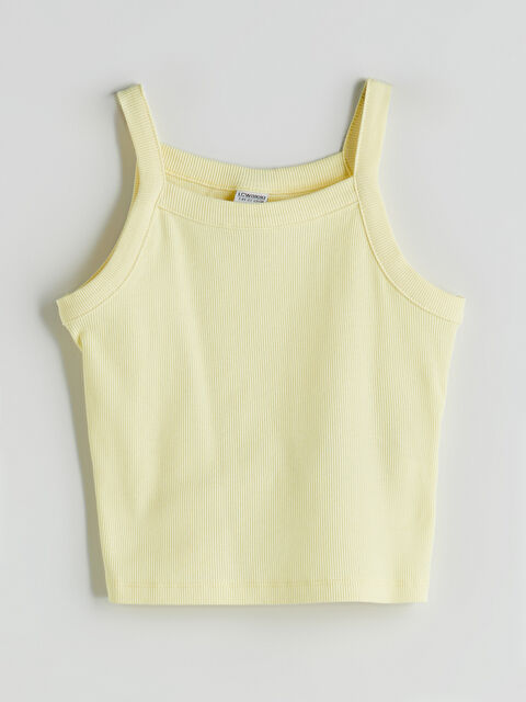 LCW Kids Kare Yaka Kız Çocuk Atlet - S5CP87Z4-TDB