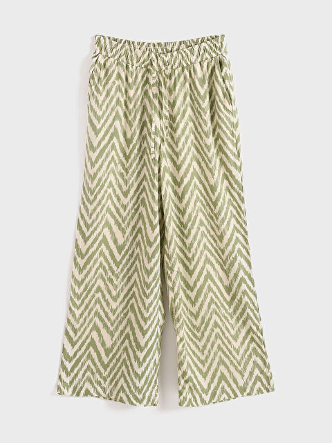 LCWAIKIKI Classic Elasticated Waist Patterned Women's Trousers - S5CQ41Z8-LRA