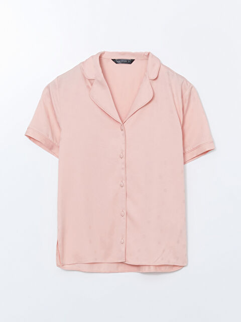 LCW DREAM Gömlek Yaka Puantiyeli Kadın Pijama Üstü - S5CQ87Z8-FJH