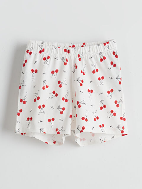 LCW Kids Beli Lastikli Baskılı Kız Çocuk Pijama Şort - S5CR14Z1-LRA