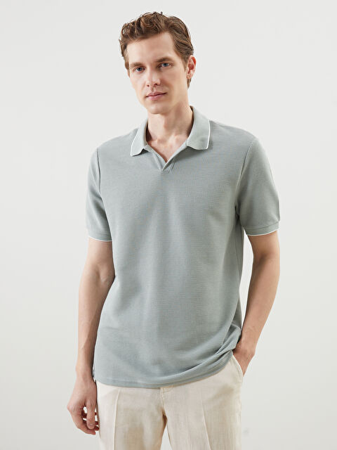 SOUTHBLUE Polo Yaka Kısa Kollu Erkek Dokulu Tişört - S5CR66Z8-J1R