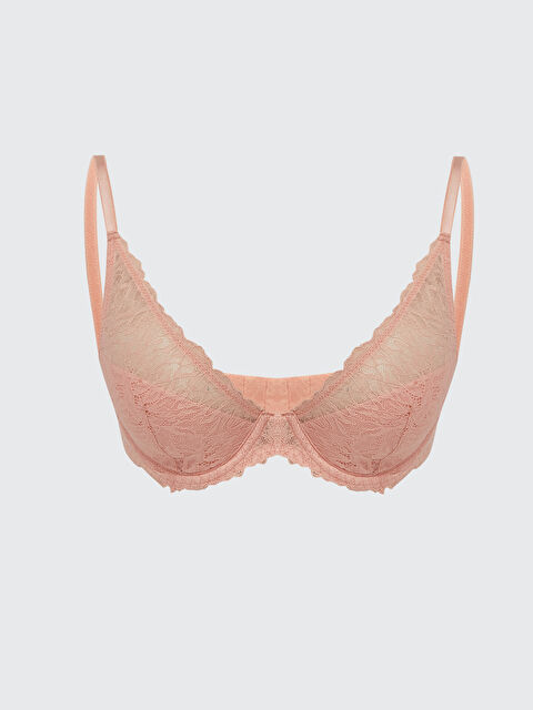 LCW DREAM Balenli Yarım Dolgulu Dantelli Fantezi Tişört Sütyen - S5CS16Z8-FJH