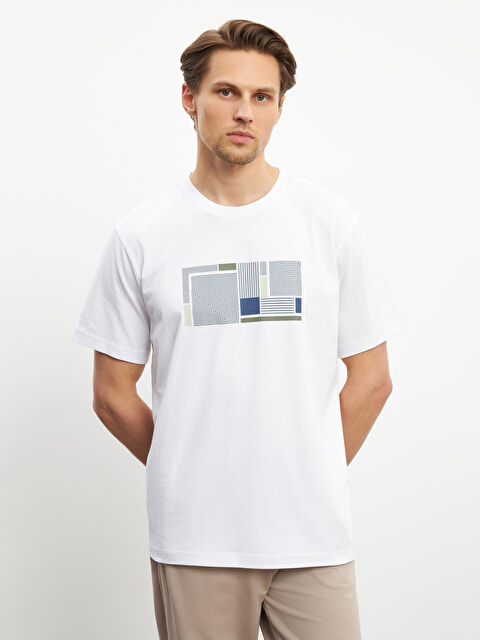 LCWAIKIKI Classic Crew Neck Printed Men's T-Shirt - S5CT18Z8-Q6K