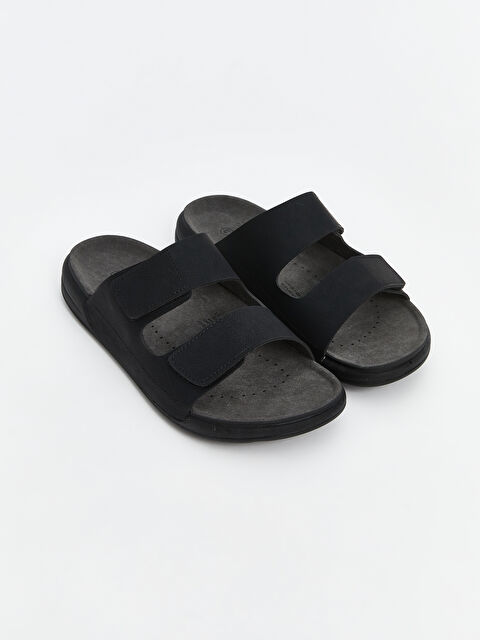 LCW STEPS Süet Görünümlü Cırt Cırtlı Erkek Terlik - S5CT20Z8-CVL