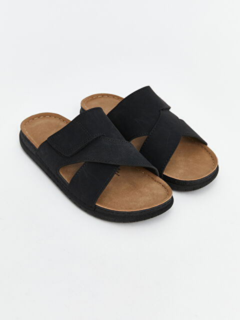 LCW STEPS Çapraz Bantlı Cırt Cırtlı Erkek Terlik - S5CT46Z8-CVL