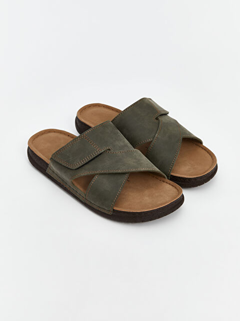 LCW STEPS Cross-Strap Velcro Men's Slippers - S5CT46Z8-K6F