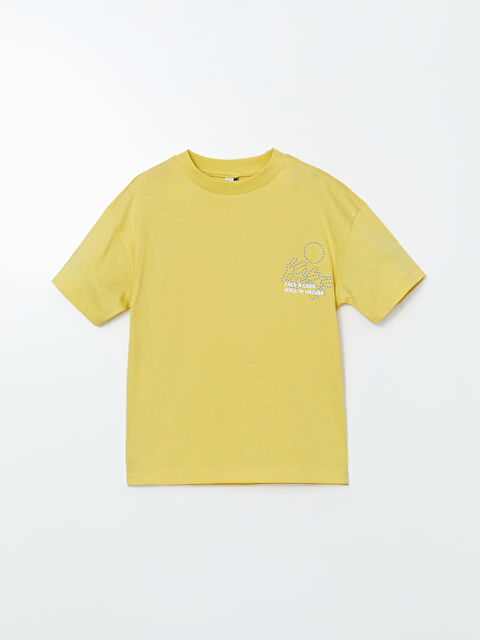 LCW Kids Crew Neck Printed Jersey Boys' T-Shirt - S5CT97Z4-FXJ