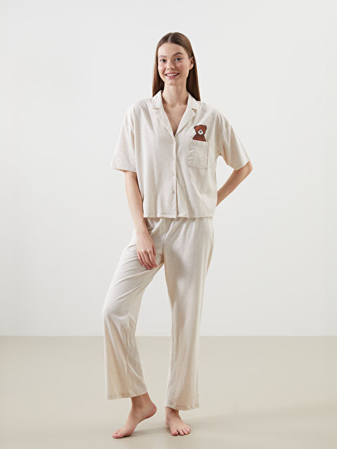 LCW Young Ayı Teddy Baskılı Kadın Pijama Takım - S5CU14Z8-MXN