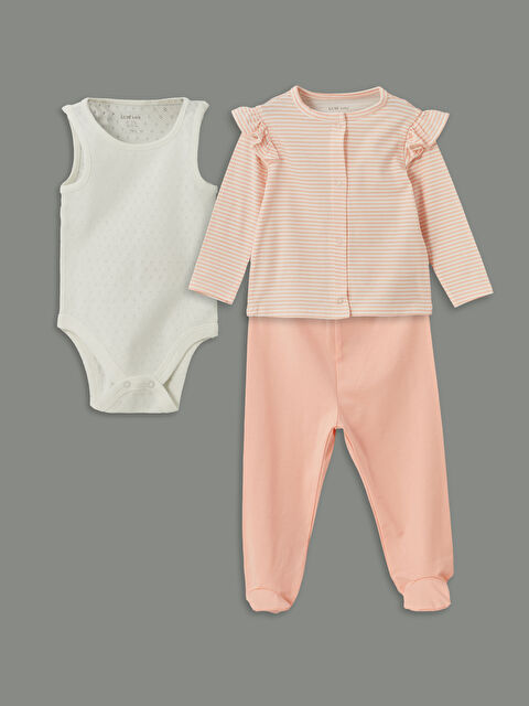 LCW baby Çizgili Kız Bebek Patikli Takım - S5CU31Z1-LFC