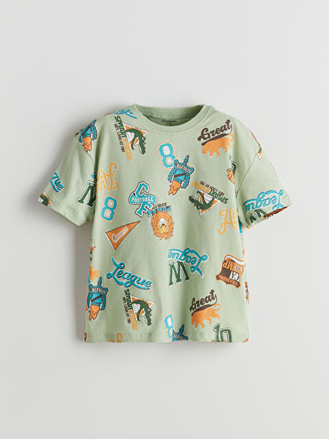 LCW Kids Bisiklet Yaka Baskılı Erkek Çocuk Tişört - S5CU41Z1-LRF