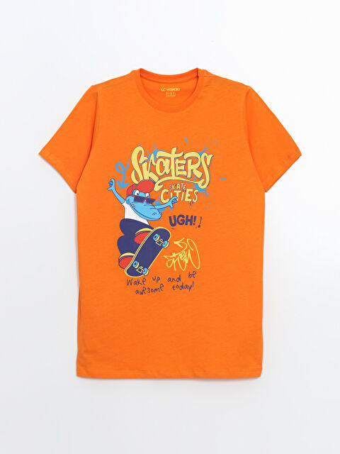 LCW Kids Bisiklet Yaka Erkek Çocuk Pijama Üst - S5CU88Z4-GMN