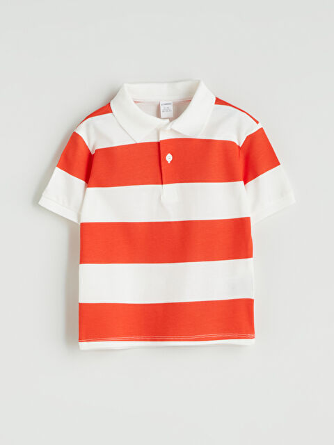LCW Kids Polo Yaka Çizgili Erkek Çocuk Tişört - S5CV23Z1-LFC