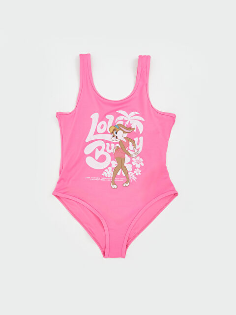 LCW Kids Lola Bunny Baskılı Uv Korumalı Kız Çocuk Mayo - S5CV97Z4-DUQ