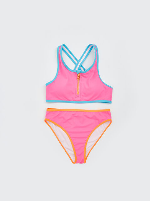 LCW Kids Hızlı Kuruyan UV Korumalı Kız Çocuk Bikini - S5CY00Z4-YCR