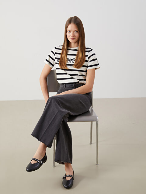 LCW STEPS Deri Görünümlü Kadın Babet - S5CY14Z8-HUC