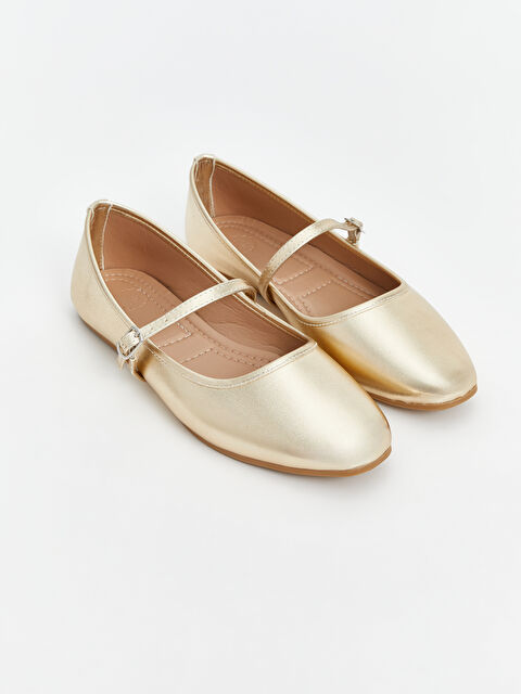 LCW STEPS Deri Görünümlü Kadın Babet Ayakkabı - S5CY17Z8-GHW