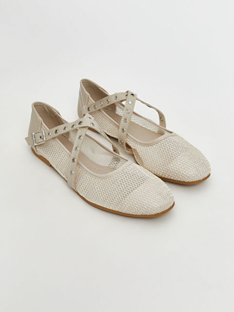 LCW STEPS Deri Görünümlü Kadın Babet - S5CY23Z8-R81