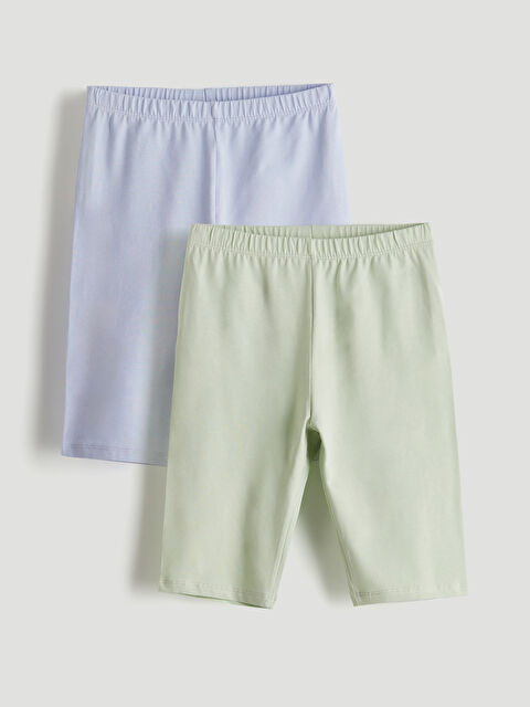 LCW Kids Beli Lastikli Kız Çocuk Kısa Tayt 2'li - S5DA60Z4-UH6