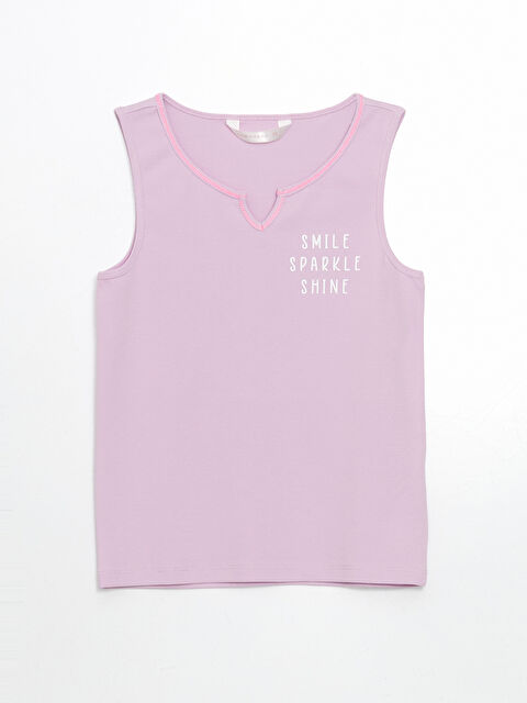 LCW DREAM Kaçık Yaka Baskılı Kadın Pijama Üstü - S5DA93Z8-FGL