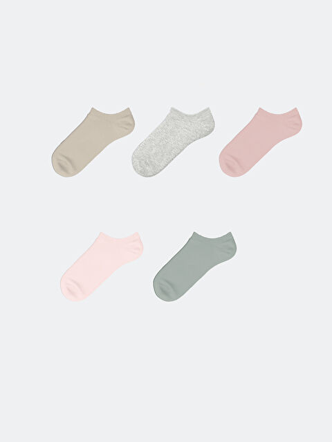 LCW DREAM Kadın Düz Sneaker Çorap 5'li - S5DB35Z8-G5A