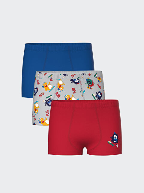 LCW Kids Baskılı Erkek Çocuk Boxer 3'lü - S5DB47Z4-998
