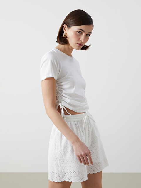 XSIDE Crew Neck Women's T-Shirt - S5DC61Z8-FEW