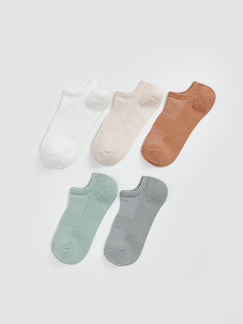 LCW DREAM Kadın Düz Sneaker Çorap 5'li - S5DD15Z8-FDU