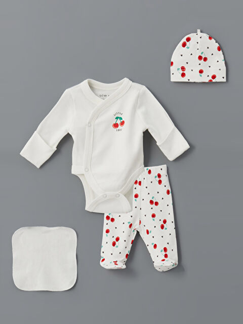 LCW baby Printed Premature Baby Girl Hospital Exit Set - S5DD44Z1-FDU