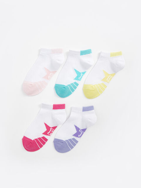 LCW Kids Desenli Kız Çocuk Patik Çorap 5'li - S5DD56Z4-FSA