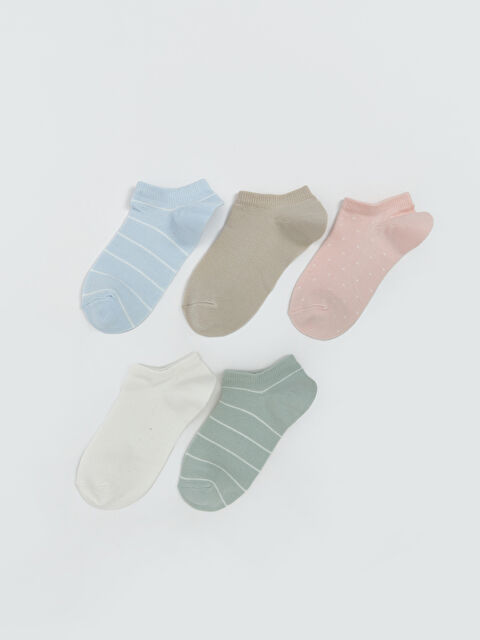 LCW DREAM Çizgili Kadın Sneaker Çorap 5'li - S5DD84Z8-QXE