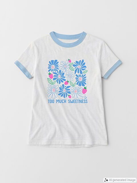 LCW Kids Crew Neck Printed Girls' T-Shirt - S5DE96Z4-FFB