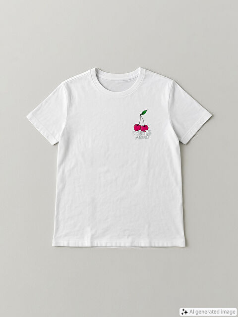 LCW Kids Crew Neck Printed Girls' T-Shirt - S5DE98Z4-FFB