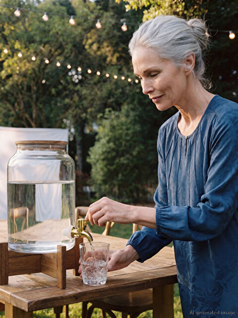 LCW HOME Ahşap Ayaklı Cam Su Seti 3000 ml