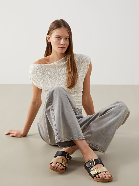 LCW STEPS Çift Bantlı Kadın Terlik - S5DF61Z8-CVL